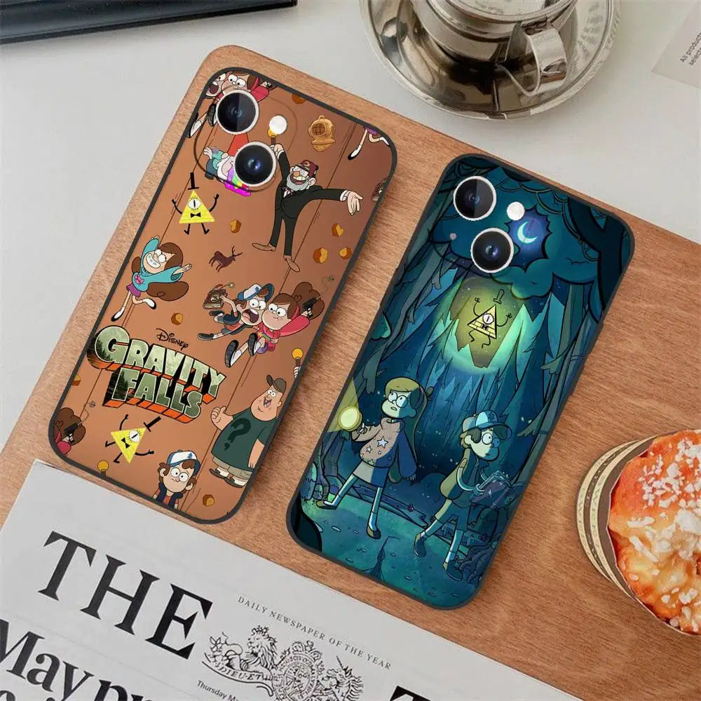 Gravity Falls Pig Cover Phone Case Phone Case For Iphone 17 16 15 11 13 14 Pro Max X Xr Xs Max 12mini Black Shell Cover Case