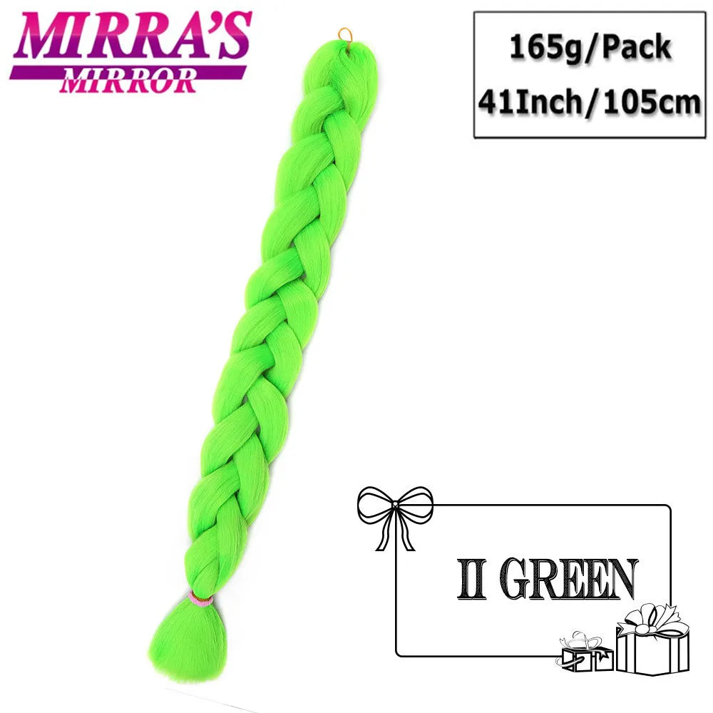 Synthetic Long Jumbo Braids Hair 82 Inch Pure Braiding Hair Extensions Afro Fake Hair High Temperature Fiber Box Braid