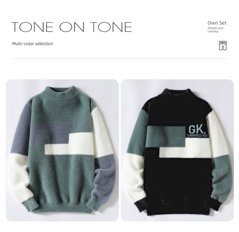 Teenager Half-High Collar Students Warm-Keeping Top Base Shirt