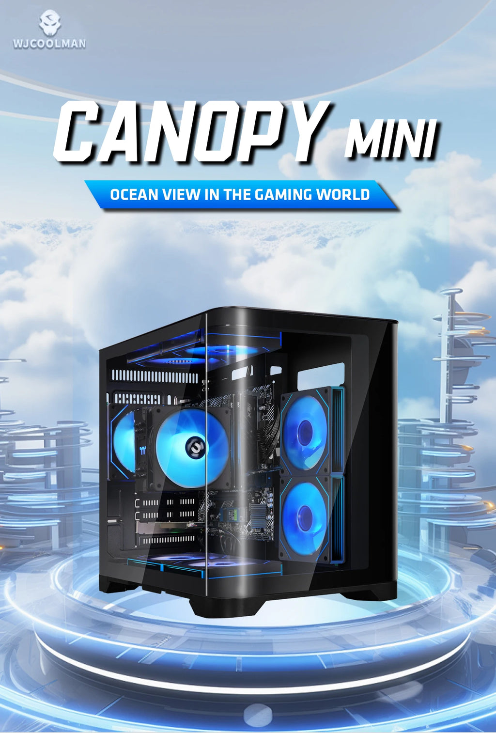 YEAH MAGIC Gaming Desktop — AMD Ryzen 5 5600GT, 16GB DDR4, 1TB NVMe SSD, ARGB 7-Fan Cooling, Windows 11 Home