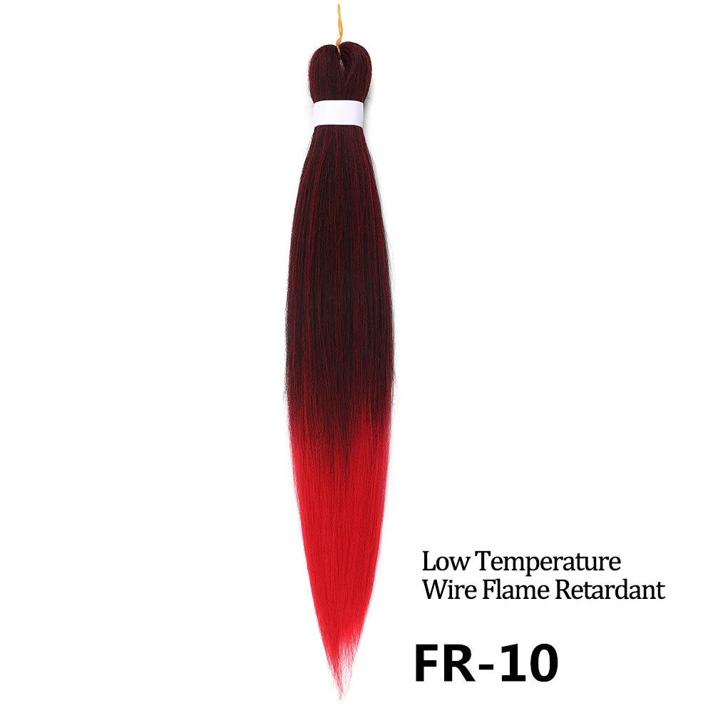 Chorliss Pre-Stretched Jumbo Braids — 24"/26" Synthetic Yaki Ombre (80–90 g, 105 Colors)