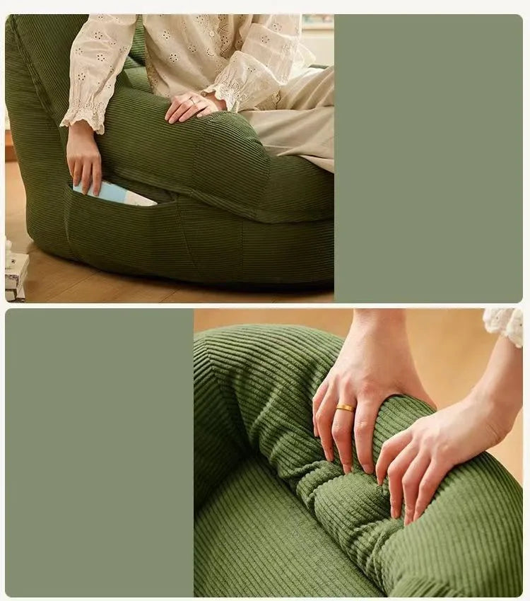 Portable Lazy Sofa Living Room Cheap Single Sofas Adult Tatami Chaise Lounge Relaxing 1-person Sofa Modern Tiny Home Furniture