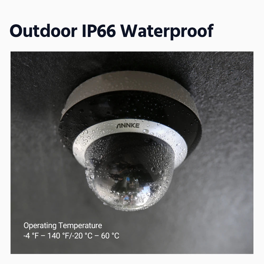 ANNKE Smartest 4MP Super HD PTZ Camera Security POE Camera 4X Optical Zoom Surveillance IP Camera With AI Detection Audio Record