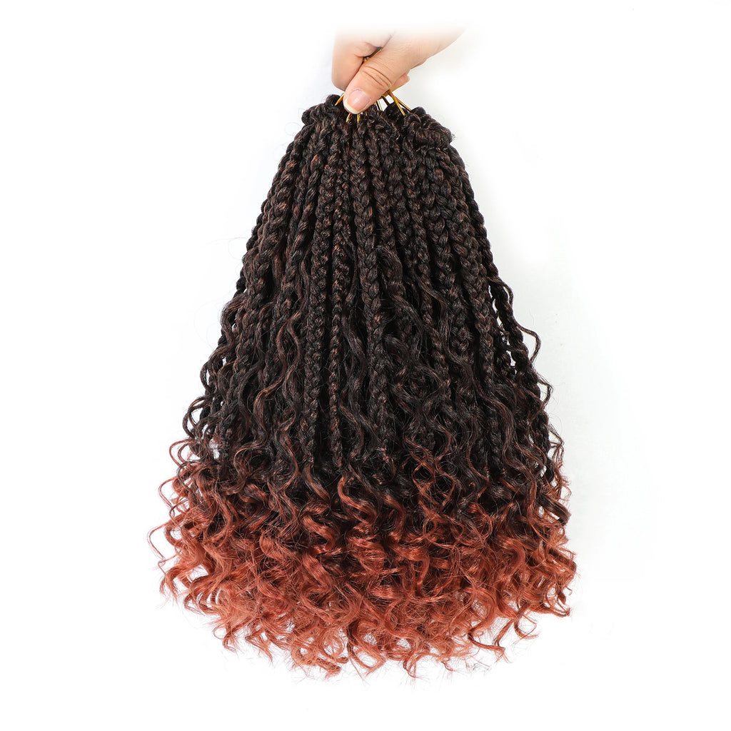 Synthetic Goddess Box Braids Crochet Hair For Black Women Box Braids with Curly Ends