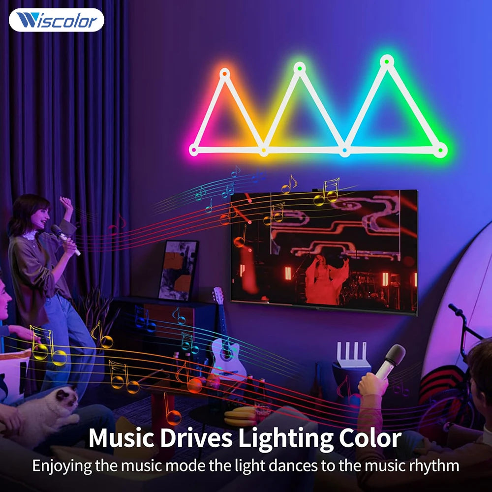 Wiscolor RGB Smart Wall Light Bar (9-Piece)
