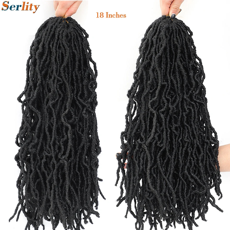 Serlity Faux Locs Extensions — 36"/24"/18" Soft Goddess Dreadlocks Crochet Hair