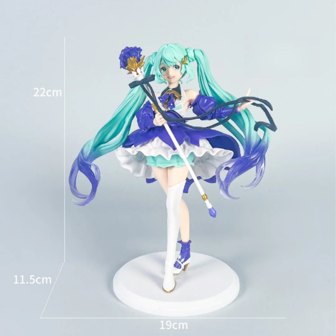 Hatsune Miku Desktop Cute Action FigureNeko T-Shirt Ver. Anime Figurine Kawaii Girl Model Toy Gift