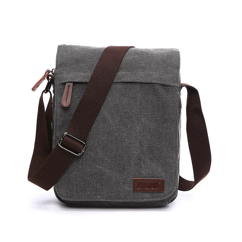 Fashion Solid vintage Canvas Messenger Satchel Bags Buckle Casual Portable Shoulder Bag Korean Trend Simple Pack For Men 2020