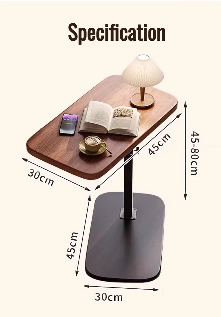 Liftable coffee table living room sofa side table rotating foldable desktop home bedside storage adjustable height shelf