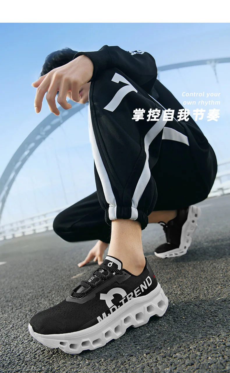 Men’s Breathable Air-Cushion Running Shoes – Lightweight Graffiti Sneakers