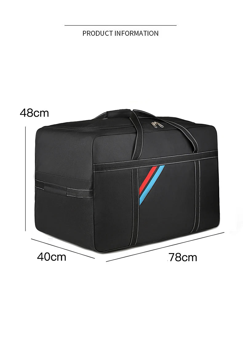 Large Capacity Trolley Bags with Wheels Foldable Luggage Wheeled Bag Travel Suitcase Waterproof Handbag Weekend Rolling Luggage