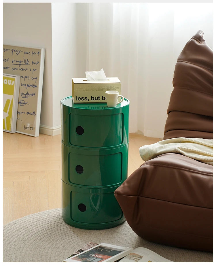 Round bedside table nordic plastic Bedside cabinet for bedroom small side end table nightstand Storage locker