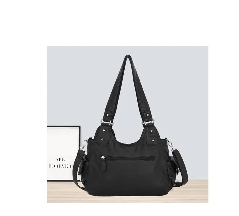 Angel Bag Women Handbags Satchel Top-handle Soft PU Shoulder Bag Fashion Dumpling Pack Multi-pockets Shoulder Bags Wellet