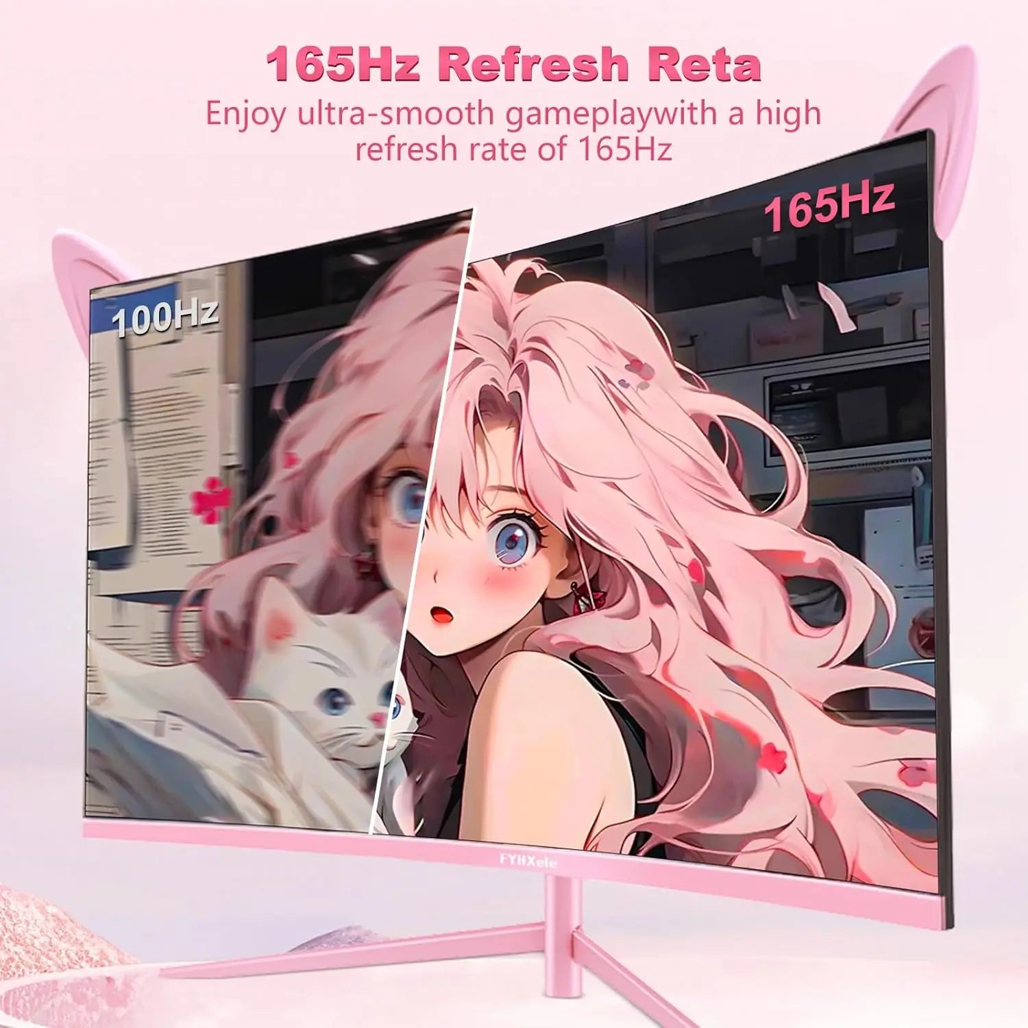 27" Curved Pink QHD Gaming Monitor — 165Hz | 1ms GTG | HDR10
