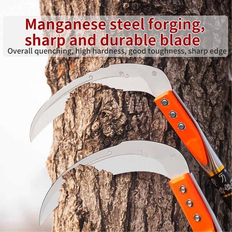 Manual Grass Sickle – Long-Handle Stainless Steel Weeding Tool