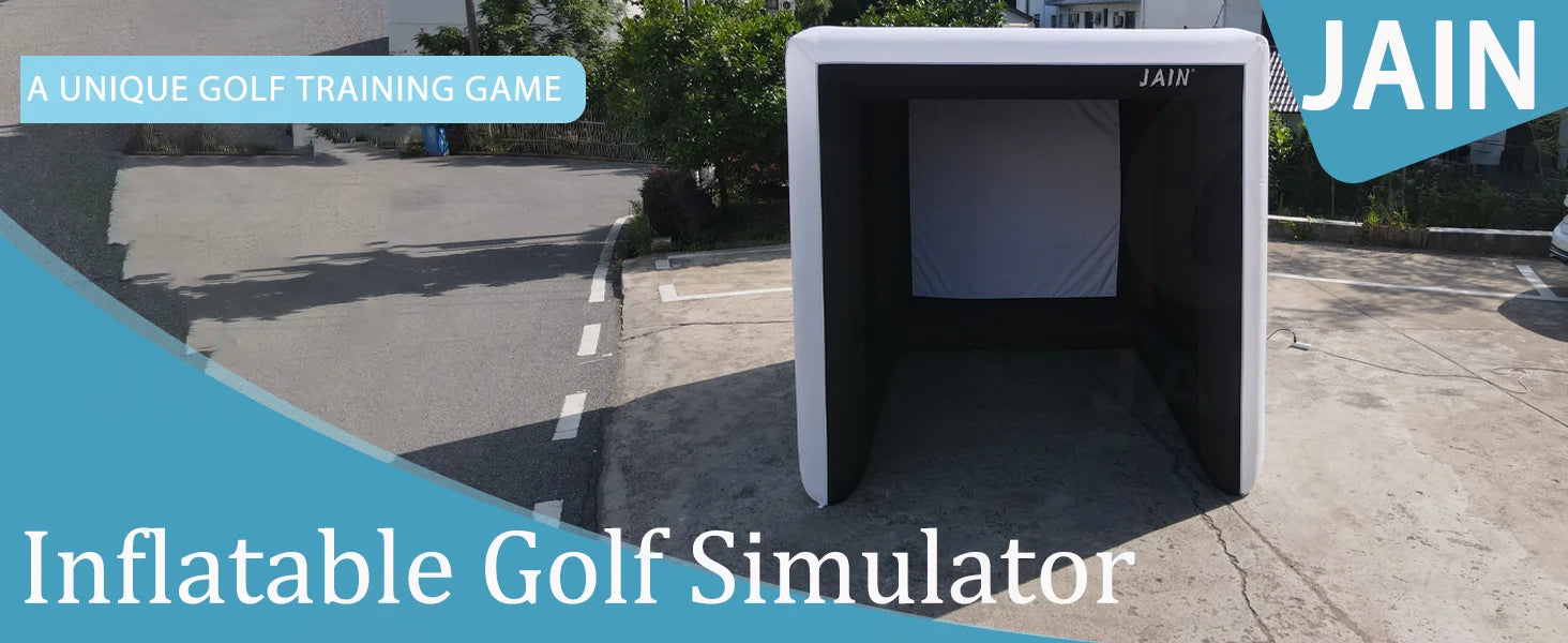 Inflatable Golf Simulator Enclosure with Built-in Fan (Oxford Cloth, Indoor Use)
