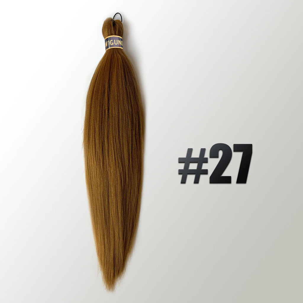 Wigundle Pre-Stretched Braiding Hair — EZ Crochet Yaki Straight (Flame-Retardant Kanekalon)