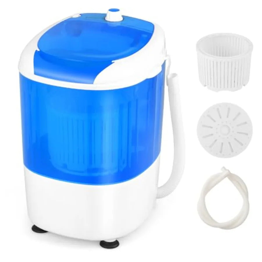Portable Mini Washing Machine with Spin Dryer for Home Apartment RV 5.5lbs Washing Capacity Electric Compact Design Durable and