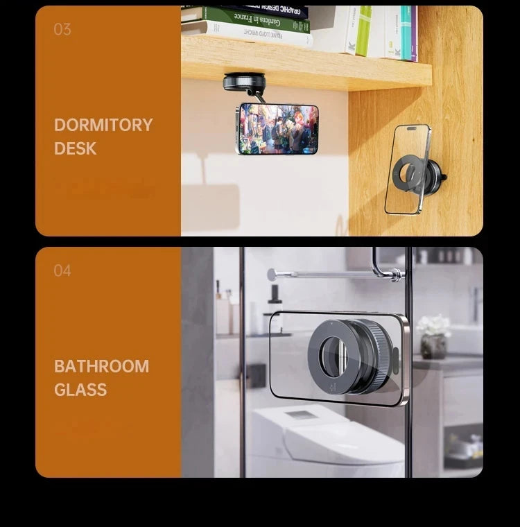 Xiaomi Magsafe Car Phone Holder Suction Cup Vacuum Magnetic Phone Stand 360° rotatable and Foldable Suction Cup Phone Holder