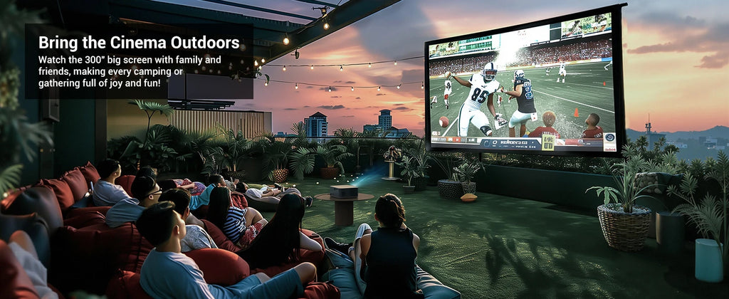 Happrun 4K Home Theater Projector (1500 ANSI, Auto Focus, Wi-Fi & Bluetooth)