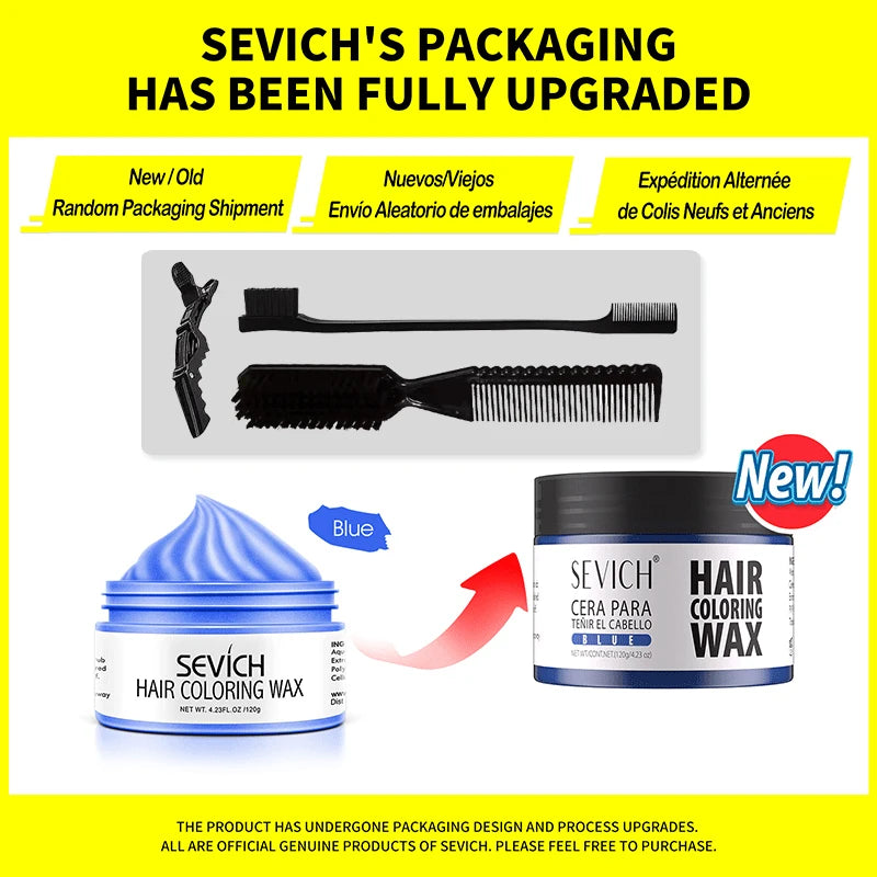 Temporary Hair Color Wax Kit for Men Women Kid Daily Party Cosplay DIY Washable Instant Hair Dye Cream Blue Purple Red Green