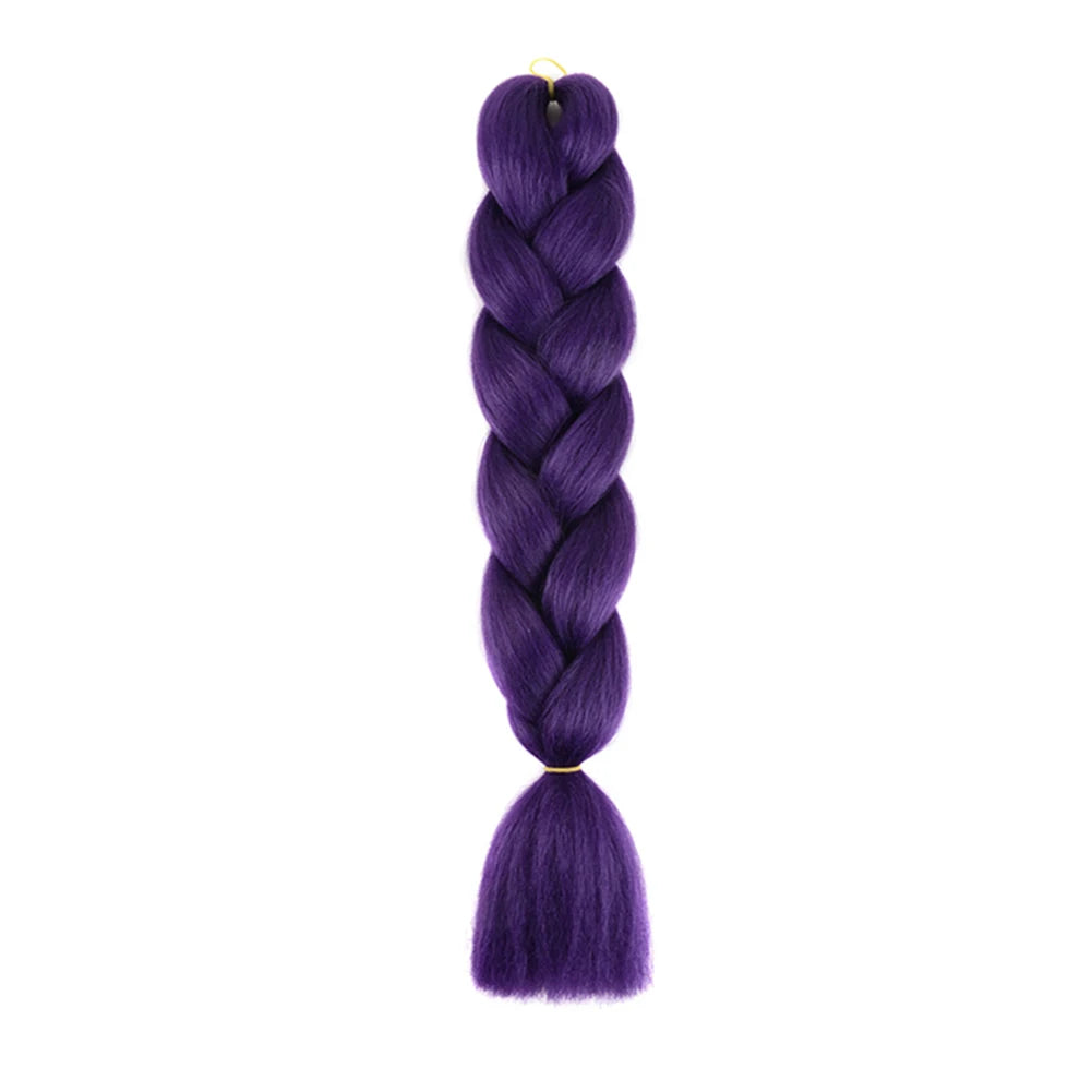 Jumbo Braids Extensions — 24" Synthetic Kanekalon Yaki Straight (Afro Ombre Piano Color)