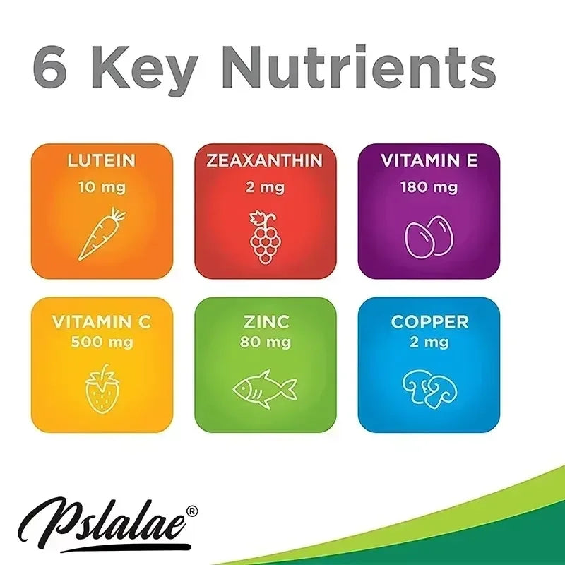 AREDS 2 Eyes Capsules - Contains Lutein and Zeaxanthin To Support Vision and Macula Health, Relieve Eye Fatigue - 120 Capsules