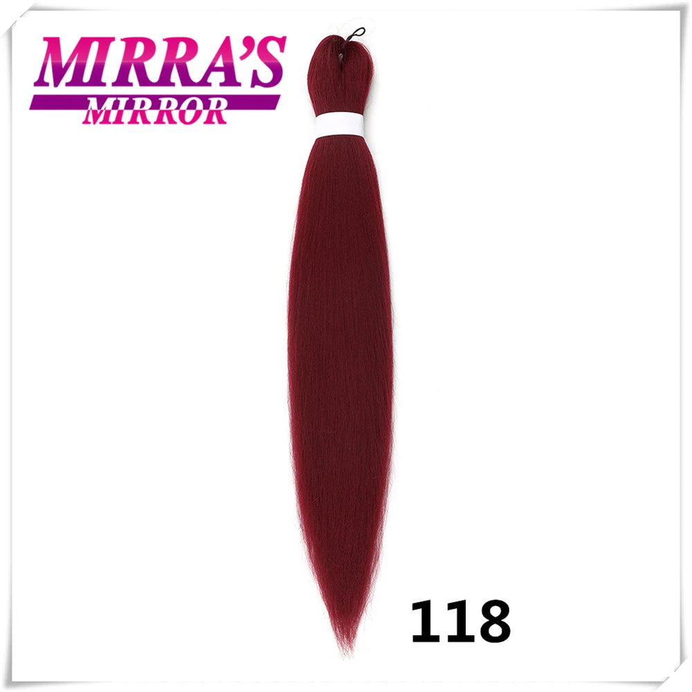 Braiding Hair Pre Stretched Soft Yaki Synthetic Crochet Hair Braid Extension Hot Water Setting Green Pink Orange Yellow Hair