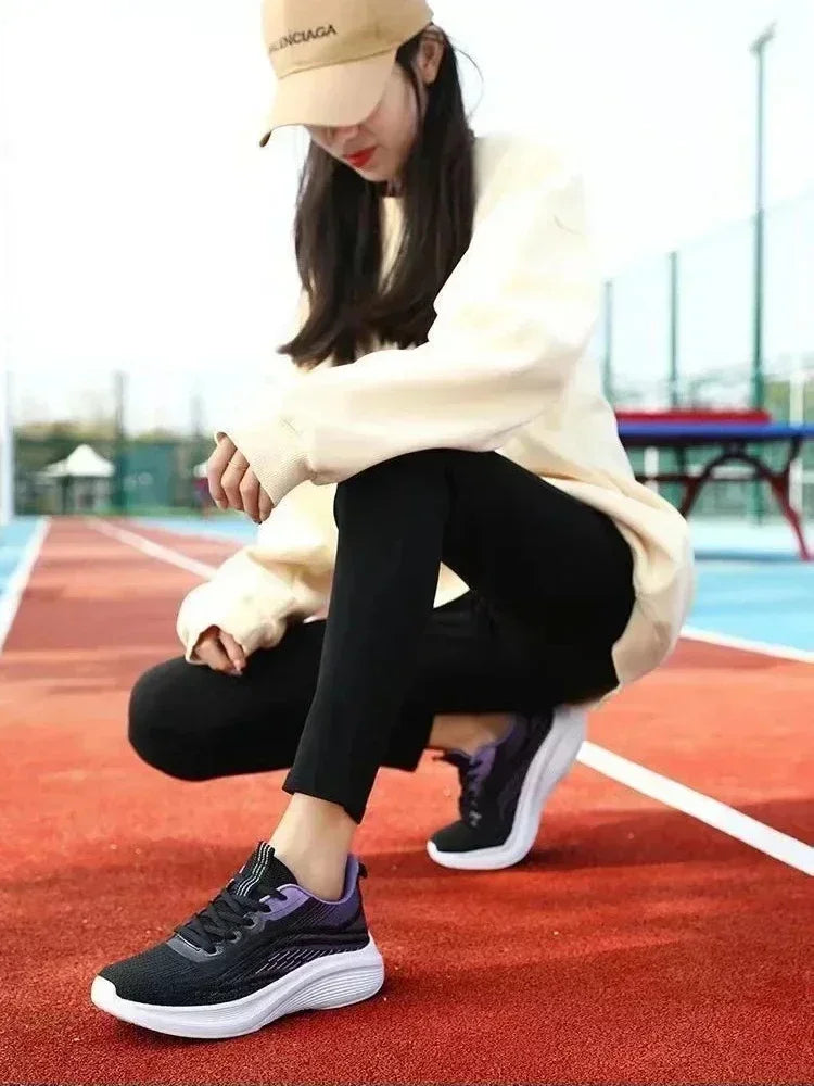 2025 Women’s Casual Mesh Running Shoes — Anti-Slip, Breathable, Elastic Slip-On | Summer Fashion & Couple Style