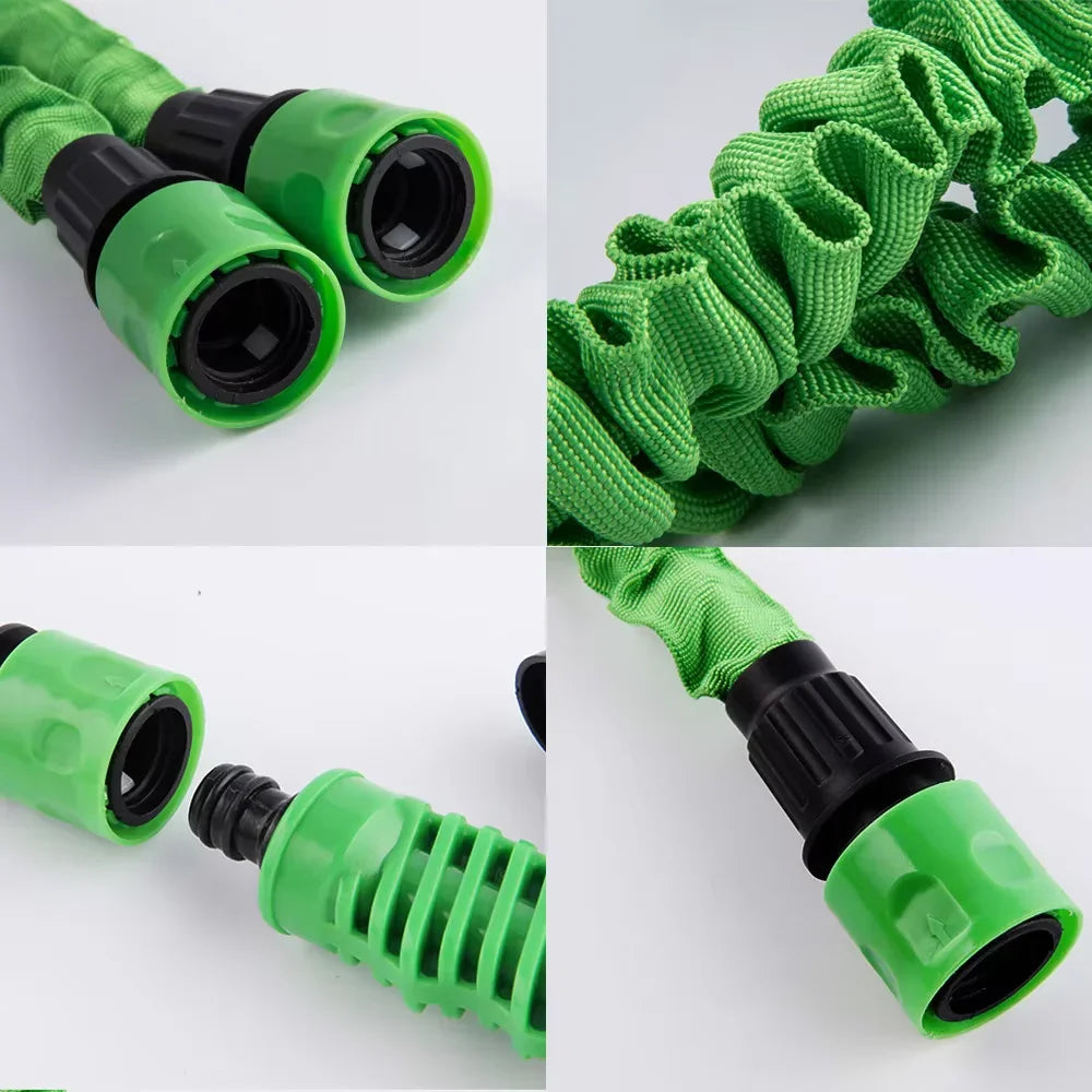 Expandable Garden Hose (25–125 ft) – Lightweight Hose w/ 7-Function Spray Nozzle