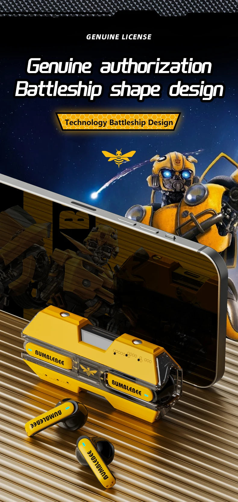 TRANSFORMERS TF-T01 TWS Earbuds — Bluetooth 5.3, Dual Mode, Low Latency