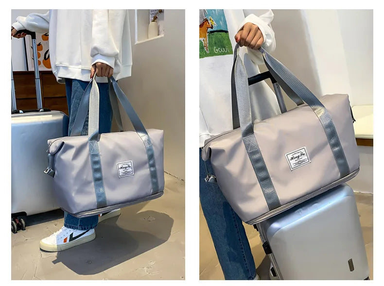 UNIXINU Carry On Travel Duffle Bag Nylon Waterproof Sports Gym Tote Bags for Women Large Capacity Storage Luggage Handbag