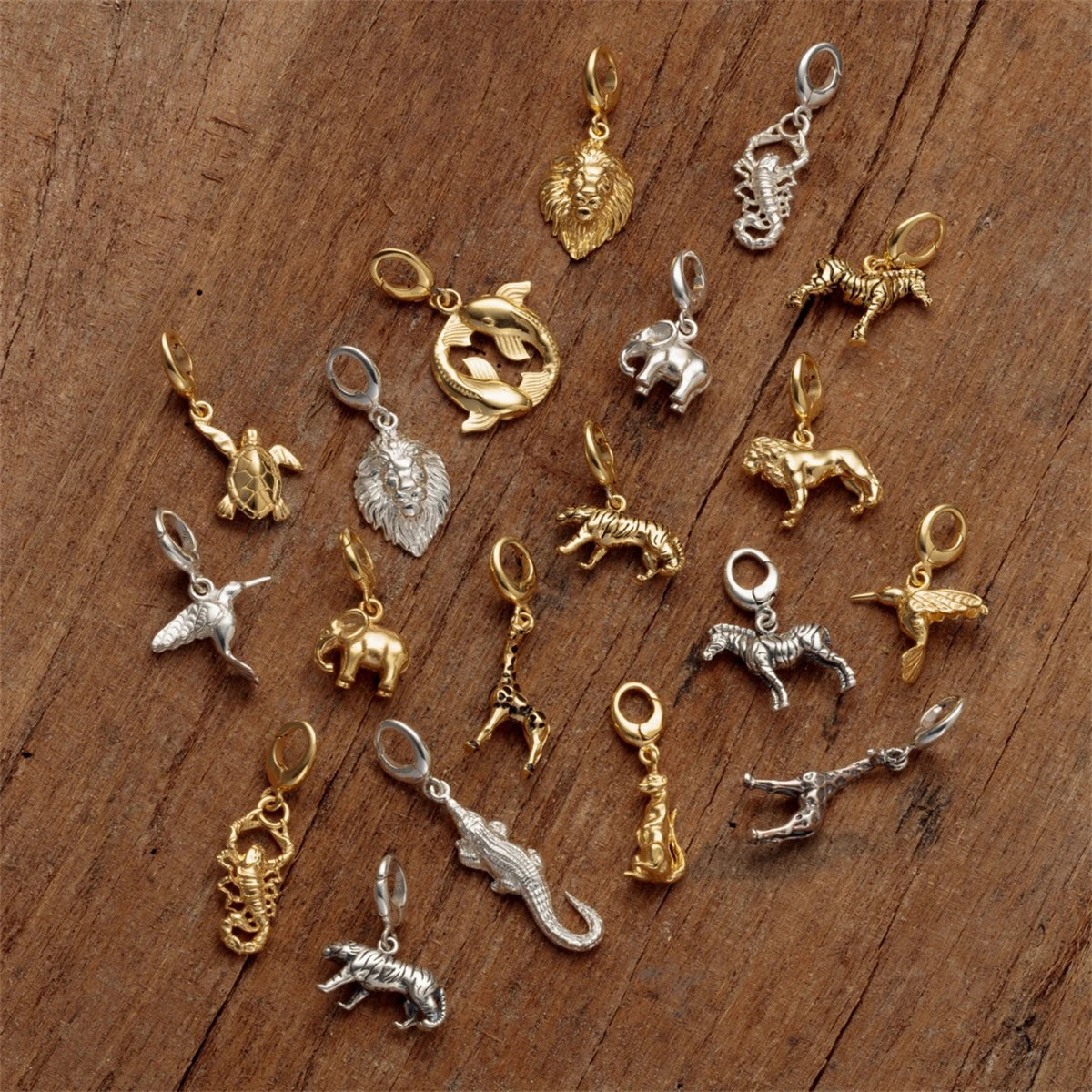 18K Gold-Plated Animal Series Charms | Stainless Steel DIY Pendants for Jewelry Making