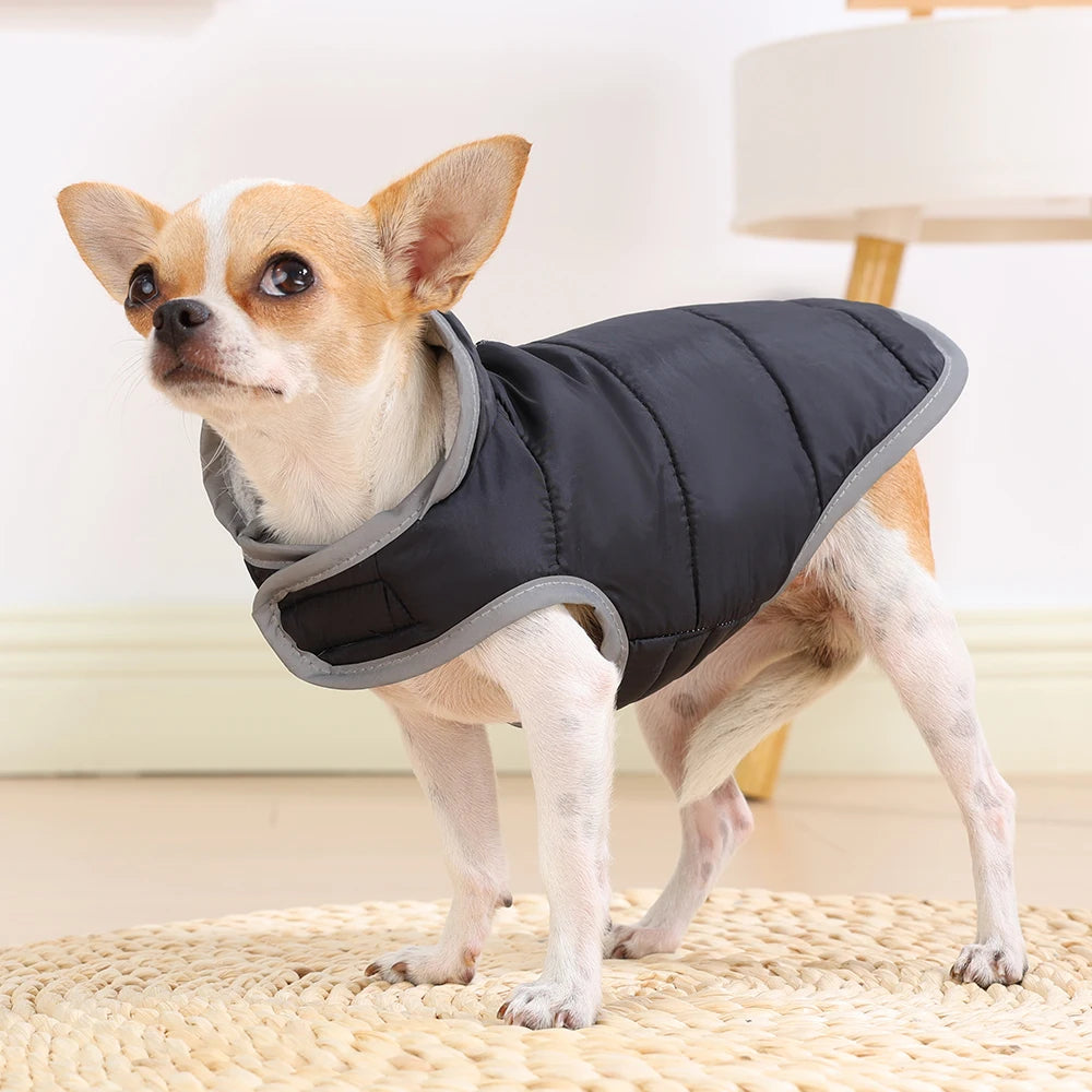 Reflective Pet Clothing Winter Reversible Fleece Dog Apparel For Small Medium Dogs Cats Waterproof Puppy Jacket Coat Chihuahua