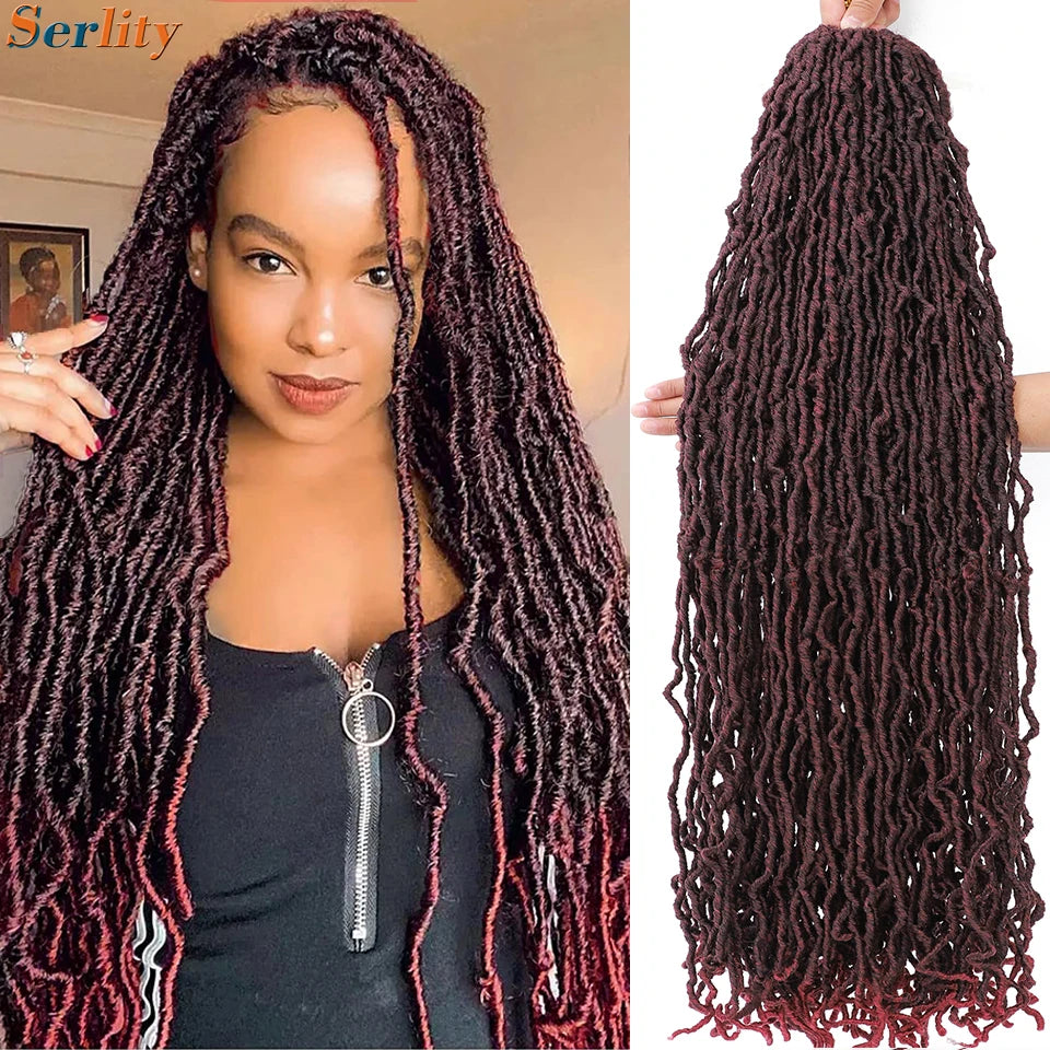 Serlity Faux Locs Extensions — 36"/24"/18" Soft Goddess Dreadlocks Crochet Hair