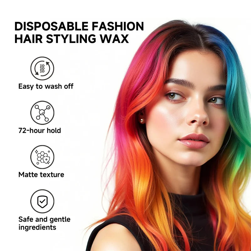 13 Colors One Time Hair Color Wax Easy To Wash Diy Long Lasting Hair Dye Mud Easy To Wash Party Hair Mud Kids Hair Colour Cream
