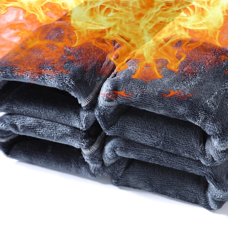 Men's Winter Warm Fleece Lined Thick Stretchable Business Casual Jeans Lightweight Trousers for Office And Daily Wear