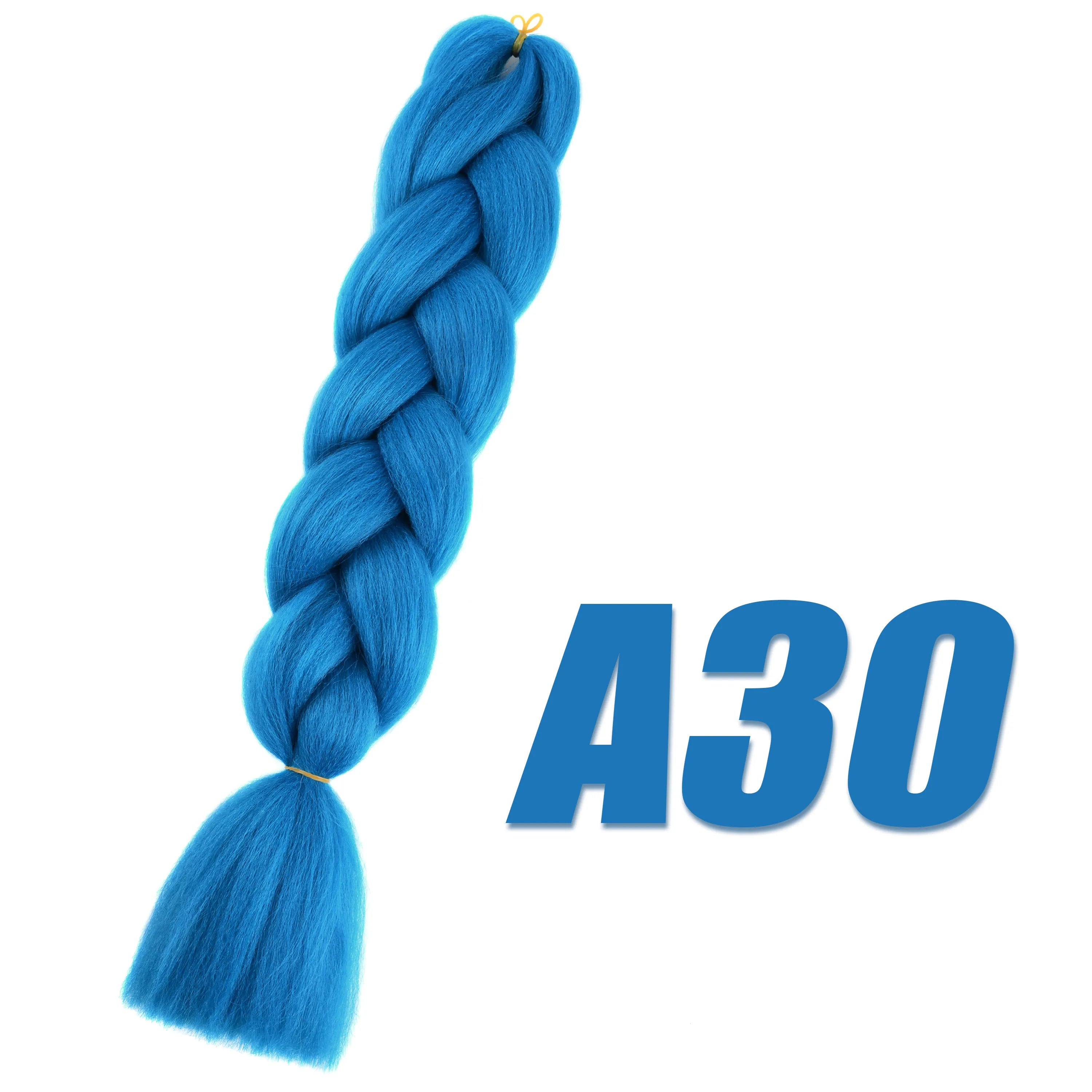 Synthetic Kanekalon Crochet Hair Braiding Hair Pre Stretched Curly Jumbo Braids Extensions Hair Accessories For Girls Braids