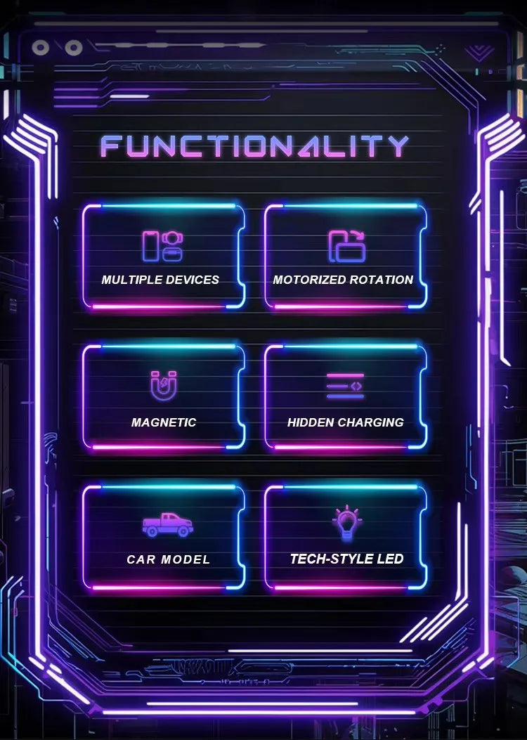 CyberDock Qi2 3-in-1 Wireless Charging Station — Desktop Stand for iPhone, AirPods & Watch