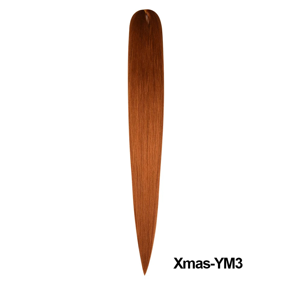 Miss Rola Synthetic New Christmas Colors Kanekalon HairJumbo Braid Yaki Straight Hair Extension Twist Braid Bulk Wholesale