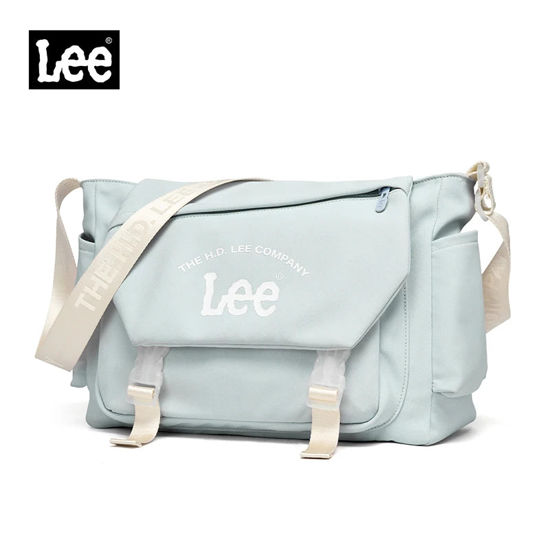 LEE Fashion Waterproof Large Crossbody Shoulder Bag Women Male Flip Laptop Messenger Bag Teenagers College Satchel School Bag