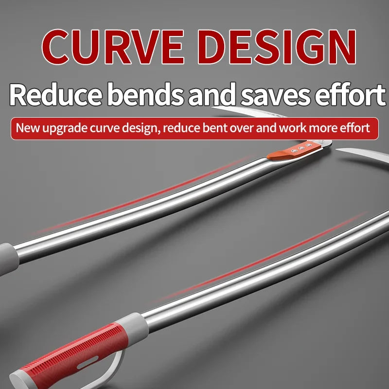 Manual Grass Sickle – Long-Handle Stainless Steel Weeding Tool