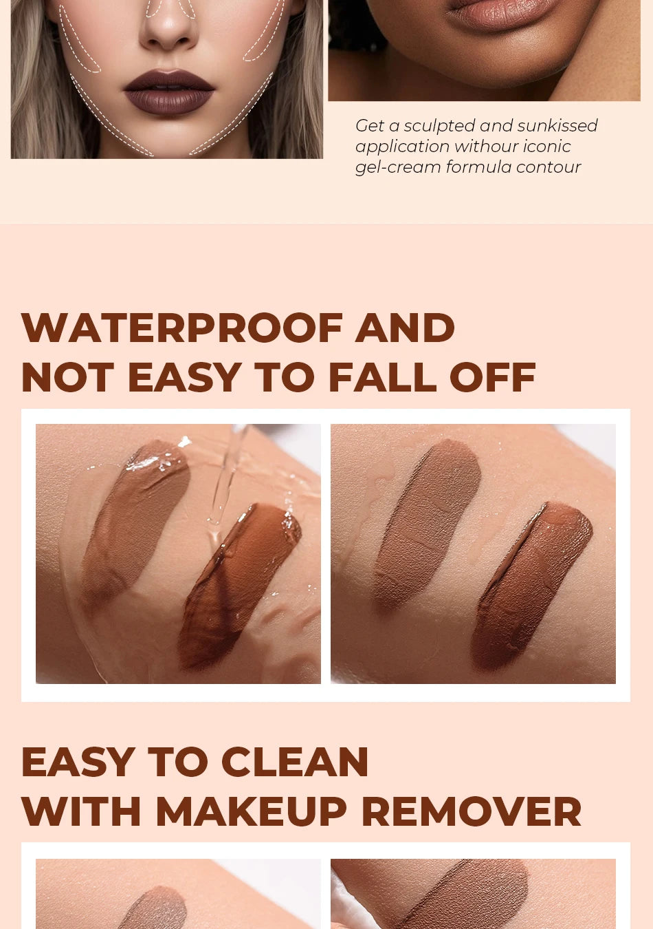 2025 Beauty Glazed 2 Color Liquid Contouring To Enhance The Facial Contour,Waterproof ,Matte,V-face Shaping Contour  Face Makeup