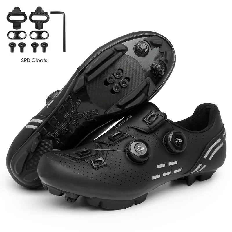 2023 Cycling Sneaker Mtb with Cleats Men Carbon Sports Speed Bike Shoes Women Mountain Racing Flat SPD Road Cycling Footwear