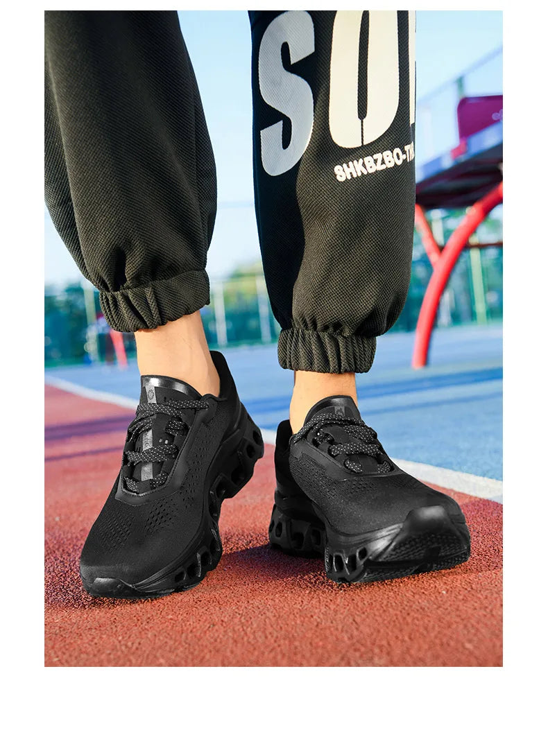 Men’s Breathable Air-Cushion Running Shoes – Lightweight Graffiti Sneakers