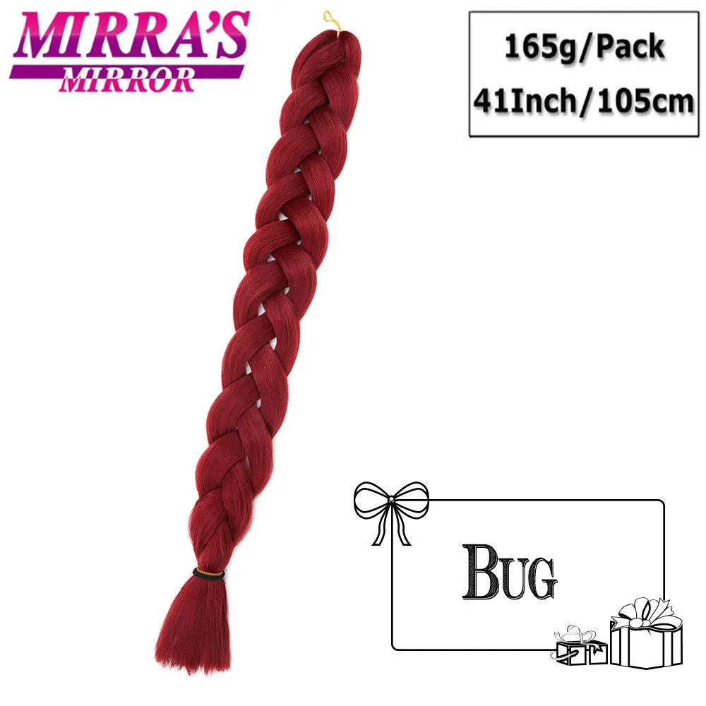 Long Jumbo Braids Hair 82 Inch Synthetic Braiding Hair Extensions Afro Fake Hair High Temperature Fiber Jumbo Box Braids Pink