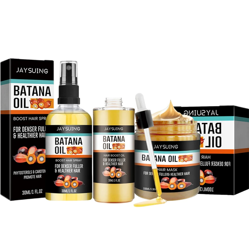 Fast Hair Growth Set Batana Oil Traction Alopecia Hair Mask Anti Break Loss Hair Growth Oil Baldness Treatment Hair Health Care