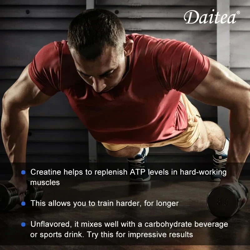 Daitea Creatine Monohydrate 3000 mg — Strength, Muscle & Performance (Keto-Friendly)