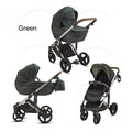 Deluxe Baby Stroller 2 in 1 High View Comfortable Baby Stroller Foldable Portable Travel Baby Carriage with Mother Bag