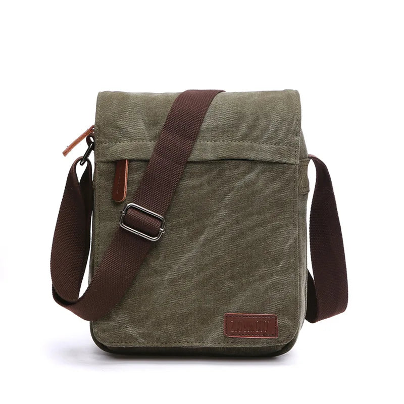 Fashion Solid vintage Canvas Messenger Satchel Bags Buckle Casual Portable Shoulder Bag Korean Trend Simple Pack For Men 2020